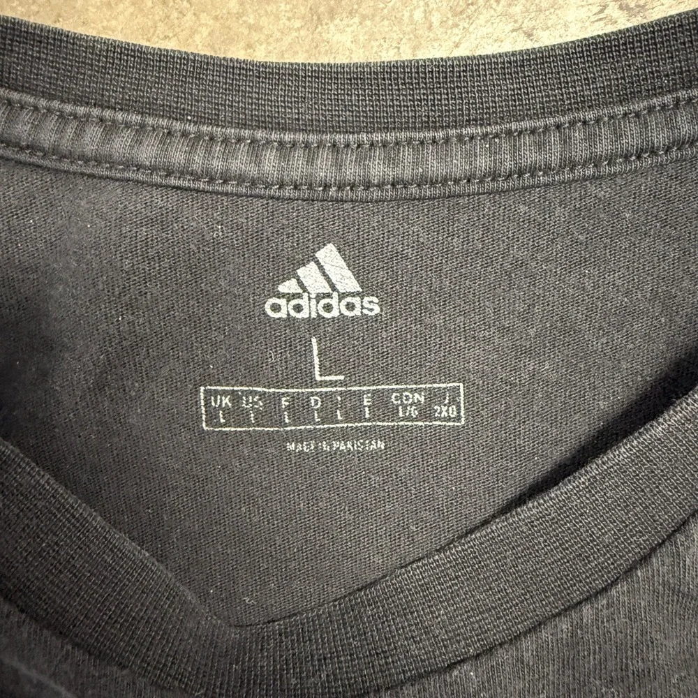 Adidas Soccer Graphic T-Shirt Mens Large Black Short Sleeve Athletic Crewneck